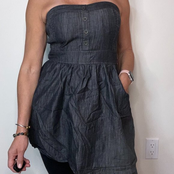 Strapless Jean Dess, charcoal - Picture 4 of 5